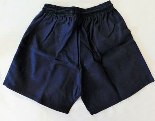 Halbro boys rugby football shorts navy blue cotton drill waist 28 inches NEW kit